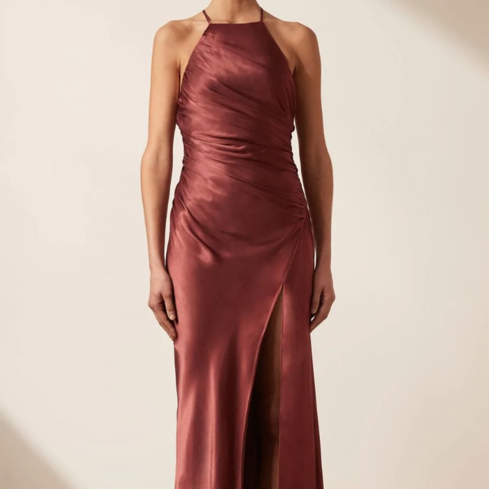 Shona Joy Thalia Gathered Square Neck Midi Dress - Picture 3 of 13